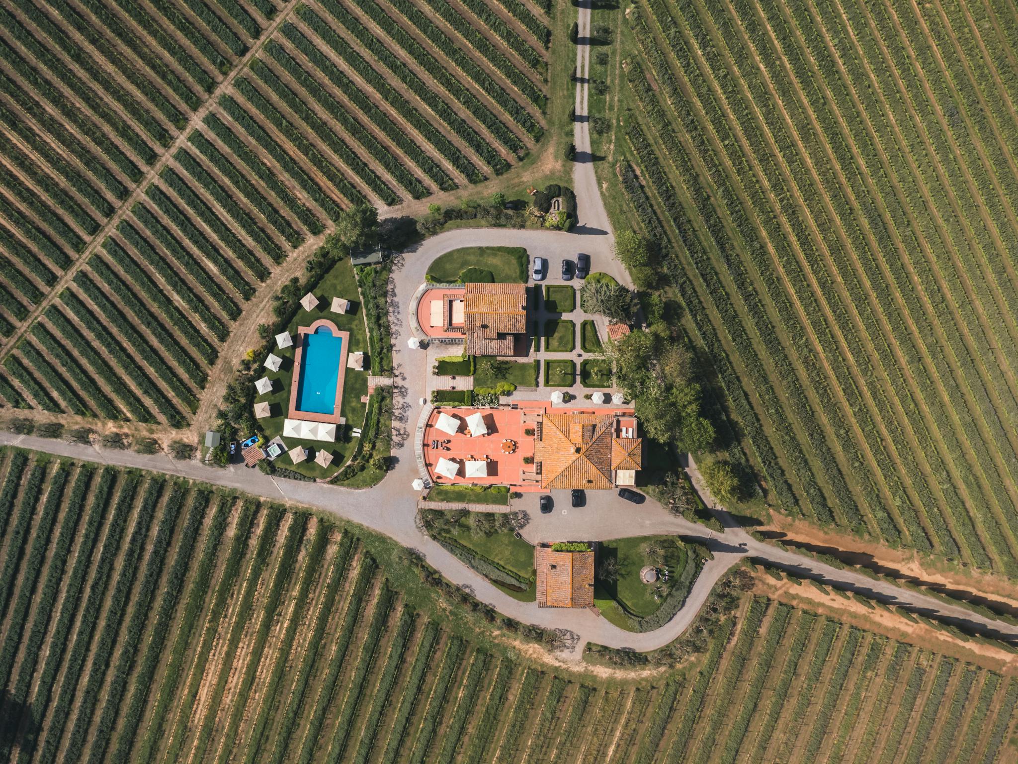 A Stunning Aerial Shot Of A Traditional