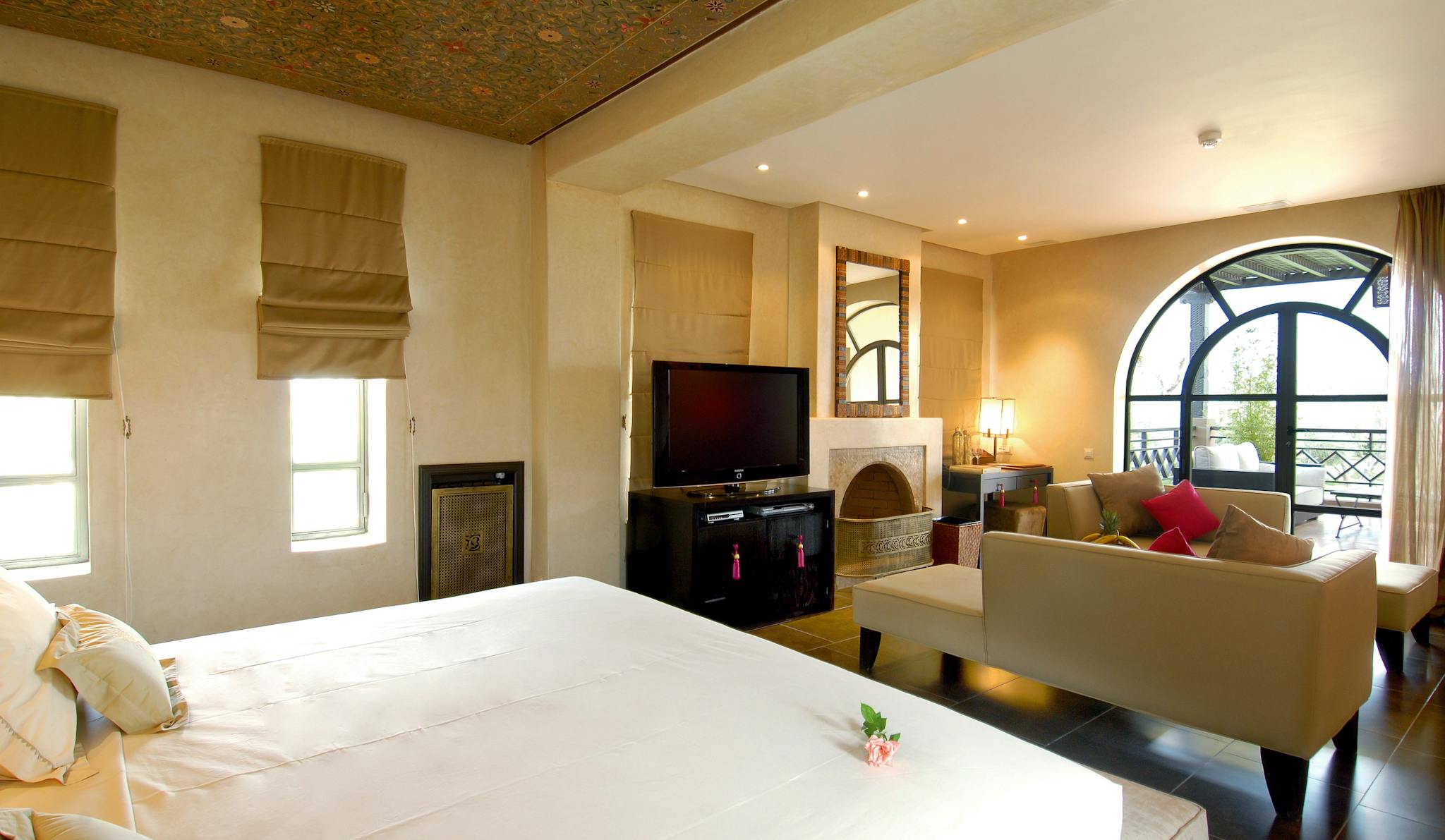 Elegant Modern Bedroom Suite With Cozy Seating